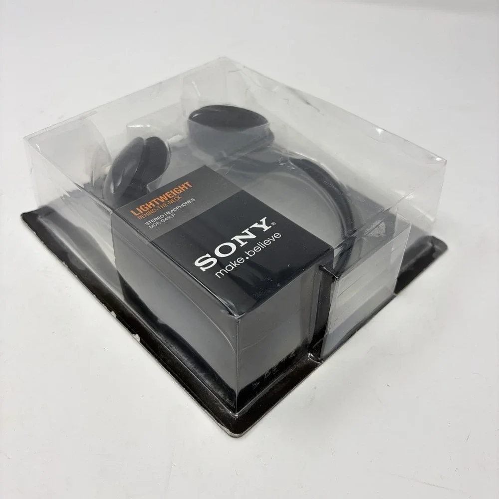 Sony MDR-G45LP Lightweight Behind the Neck Headphones Corded Black Sealed 2009